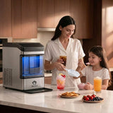 Portable Nugget Ice Maker Countertop with Self-Cleaning, Dual Water Tank, Quiet 45dB Operation & 38lbs Daily Ice Production