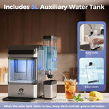 Portable Nugget Ice Maker Countertop with Self-Cleaning, Dual Water Tank, Quiet 45dB Operation & 38lbs Daily Ice Production