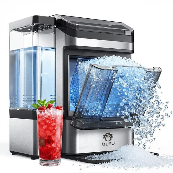 Portable Nugget Ice Maker Countertop with Self-Cleaning, Dual Water Tank, Quiet 45dB Operation & 38lbs Daily Ice Production-SASKA-SASKA.AE