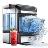 Portable Nugget Ice Maker Countertop with Self-Cleaning, Dual Water Tank, Quiet 45dB Operation & 38lbs Daily Ice Production-SASKA-SASKA.AE