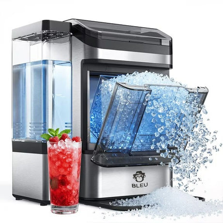 Portable Nugget Ice Maker Countertop with Self-Cleaning, Dual Water Tank, Quiet 45dB Operation & 38lbs Daily Ice Production-SASKA-SASKA.AE