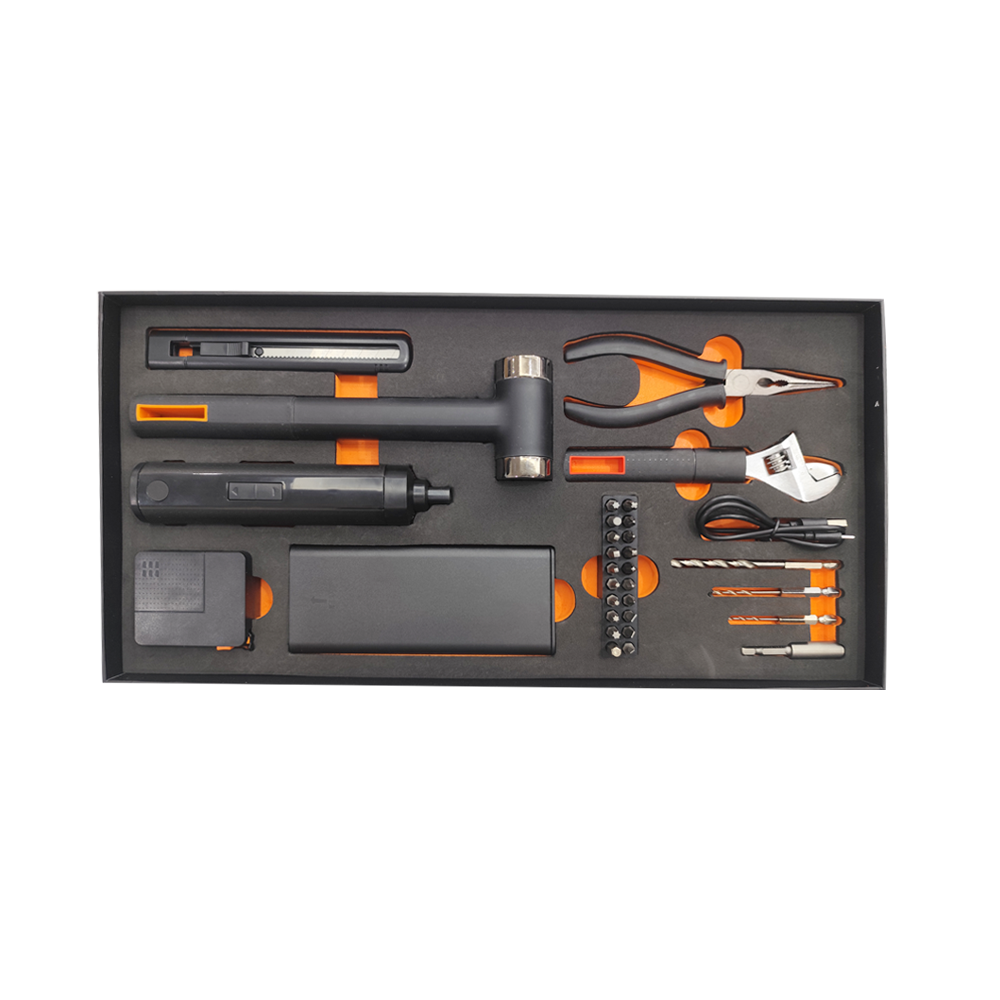 Multifunctional Home Tool Set with Electric Screw Driver