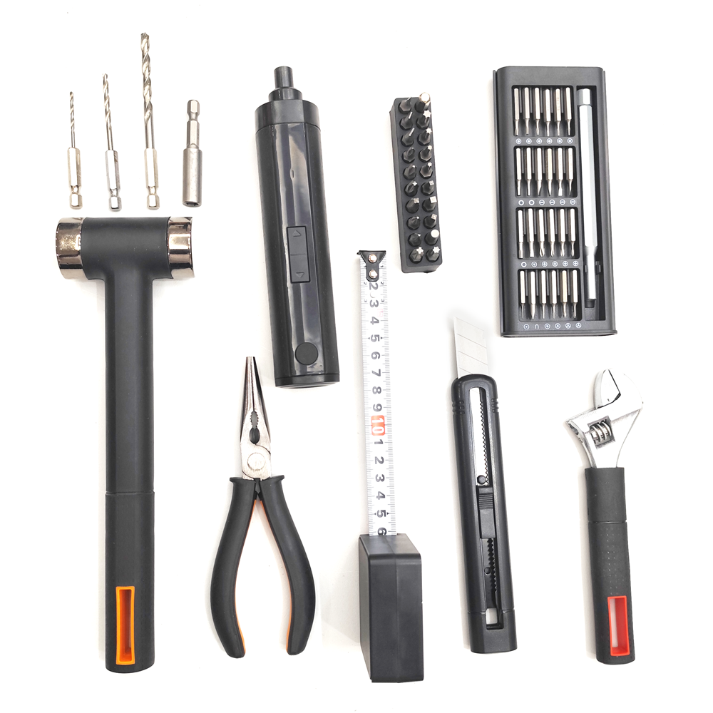 Multifunctional Home Tool Set with Electric Screw Driver