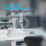 8-in-1 10000mAh Power Bank Charging Station with 120W Base 20W PD and 15W Wireless Charging by Powerology