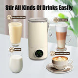 Electric Milk Warmer and Mixer – Portable 300mL Cup, 6 Temperature Levels, Great for Coffee by VVU&CCO