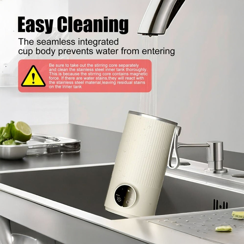 Electric Milk Warmer and Mixer – Portable 300mL Cup, 6 Temperature Levels, Great for Coffee by VVU&CCO