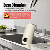 Electric Milk Warmer and Mixer – Portable 300mL Cup, 6 Temperature Levels, Great for Coffee by VVU&CCO