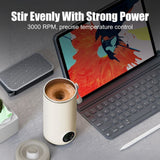 Electric Milk Warmer and Mixer – Portable 300mL Cup, 6 Temperature Levels, Great for Coffee by VVU&CCO