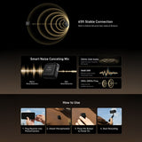 ميكروفون Lavalier  لاسلكي 2 في 1، ميكروفون ياقة قابل للتوصيل والتشغيل للهواتف الذكية، صوت واضح مع خاصية إلغاء الضوضاء للتدوين بالفيديو، من TELESIN.