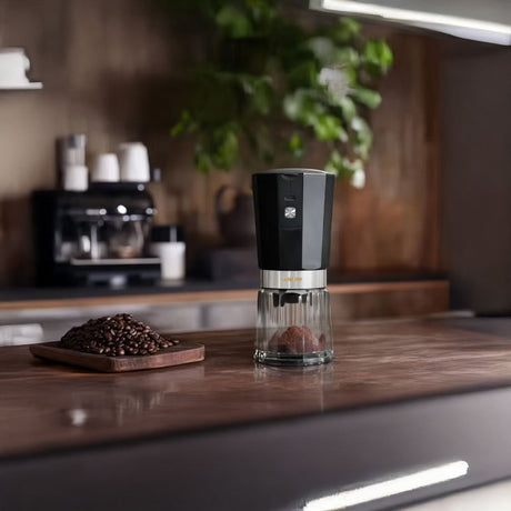 Cordless Electric Coffee Grinder – 18W with 800mAh Rechargeable Battery - Black by LePresso