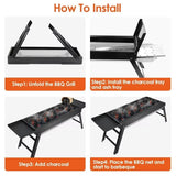 Portable Charcoal BBQ Grill – Compact, Foldable and Perfect for Picnics and Camping.