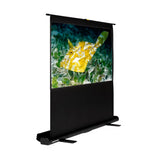 شاشة عرض أرضية قابلة للسحب مقاس 100 بوصة - صغيرة الحجم، وخفيفة الوزن، وجاهزة للاستخدام.