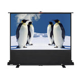 شاشة عرض أرضية قابلة للسحب مقاس 100 بوصة - صغيرة الحجم، وخفيفة الوزن، وجاهزة للاستخدام.