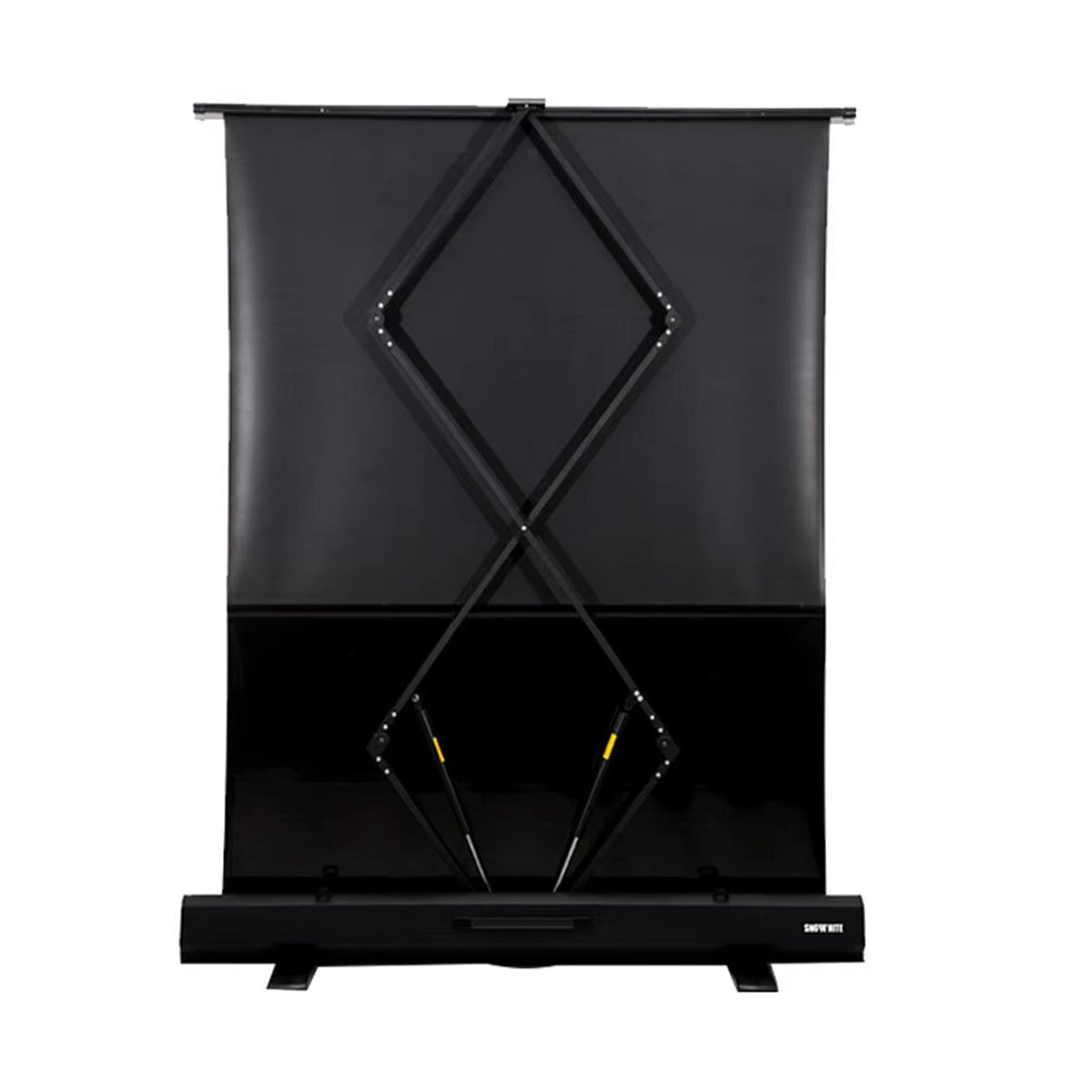 شاشة عرض أرضية قابلة للسحب مقاس 100 بوصة - صغيرة الحجم، وخفيفة الوزن، وجاهزة للاستخدام.