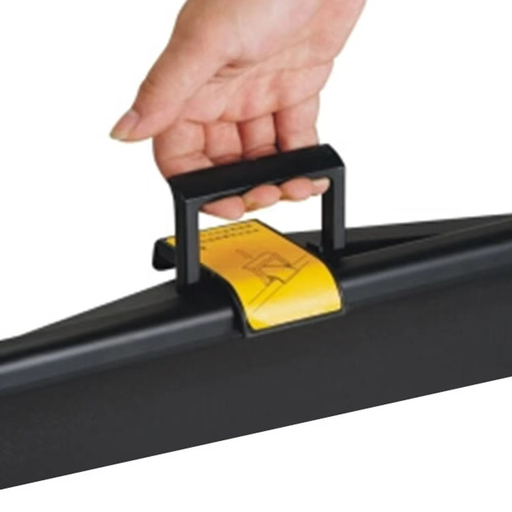 شاشة عرض أرضية قابلة للسحب مقاس 100 بوصة - صغيرة الحجم، وخفيفة الوزن، وجاهزة للاستخدام.