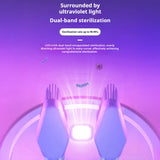 حامل فرشاة الأسنان الكهربائية المثبت على الحائط مع 3 أكواب، معقم للأشعة فوق البنفسجية وموزع معجون أسنان - منظم حمام ذكي من ECOCO