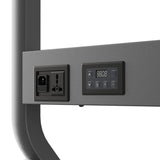 عربة تلفزيون متحركة بمحرك، حامل رفع كهربائي عالي التحمل لشاشة تلفزيون بحد أقصى 110 بوصة أو لوحة ذكية