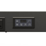 عربة تلفزيون متحركة بمحرك، حامل رفع كهربائي عالي التحمل لشاشة تلفزيون بحد أقصى 110 بوصة أو لوحة ذكية