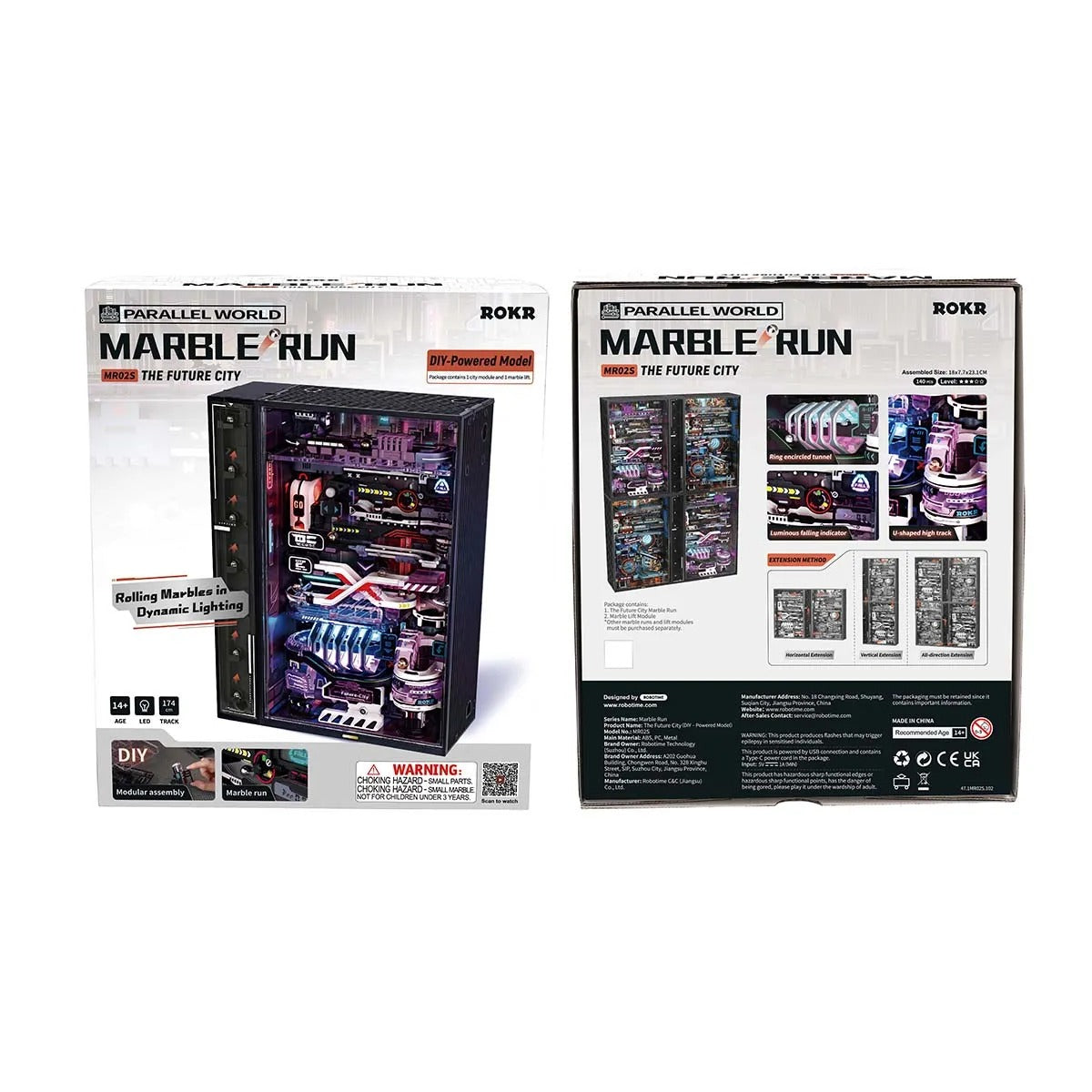 Futuristic Steampunk Building Set by ROKR - Marble Run Mechanical 3D Puzzle