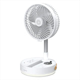 Rovio 8" Folding Fan with 7200mAh Battery, LED Light, Remote Control & Telescopic Stand by Green Lion
