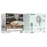 Rovio 8" Folding Fan with 7200mAh Battery, LED Light, Remote Control & Telescopic Stand by Green Lion