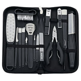 16-in-1 Stainless Steel Nail Clipper Set for Manicure & Pedicure – Portable Grooming Kit with Travel Case by Porodo - SASKA - SASKA UAE