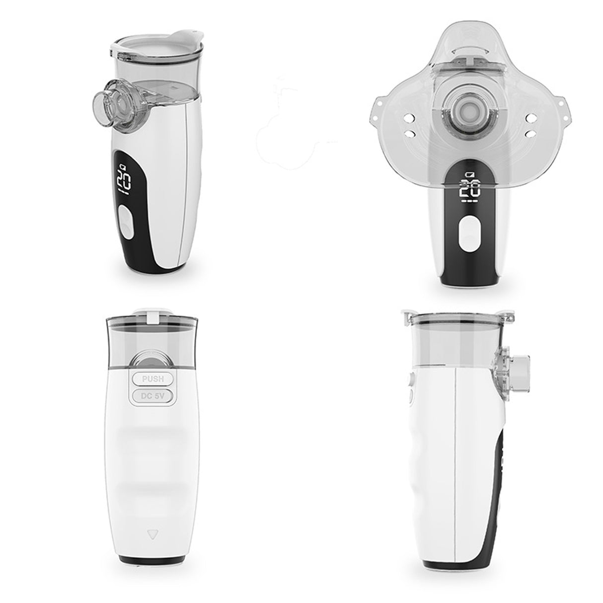 Portable Mesh Nebulizer with Multi-User Accessories