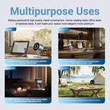 Portable Rechargeable Metal Desk Fan with 100-Speed Control, Digital Display, 4000mAh Battery & Adjustable Folding Stand H6-V8
