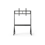 عربة تلفزيون متحركة بمحرك، حامل رفع كهربائي عالي التحمل لشاشة تلفزيون بحد أقصى 110 بوصة أو لوحة ذكية