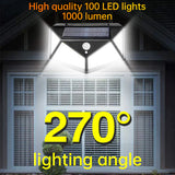 Motion Sensor Solar Light 100 LED