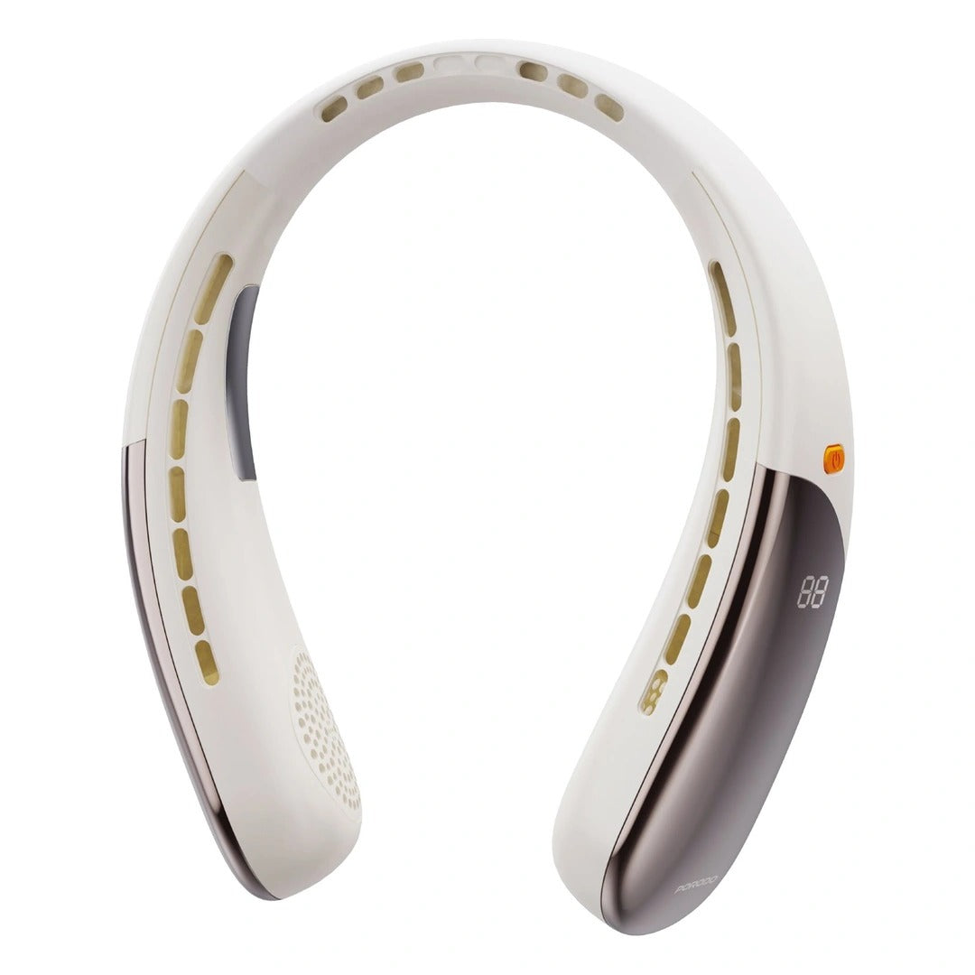Chillo Zen Neck-Hanging Cooling Fan with Dual Semiconductor Cooling Plates & Intelligent Digital Display by Porodo