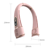 USB Rechargeable Bladeless Hanging Neck Fan, Portable Cooling Fan with 5 Speeds & LED Display (FZM-06)