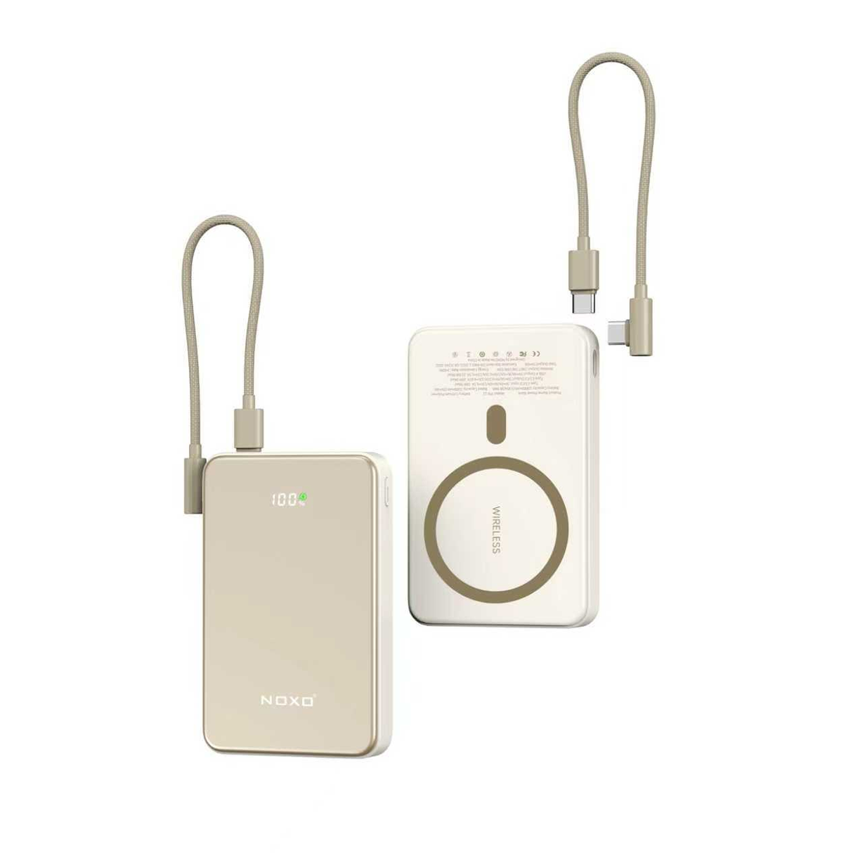 PN-12 10000mAh 22.5W Fast Charging Magnetic Wireless Power Bank with 15W Wireless, 20W Type-C & USB-A Output by NOXO Saska-Saska.ae