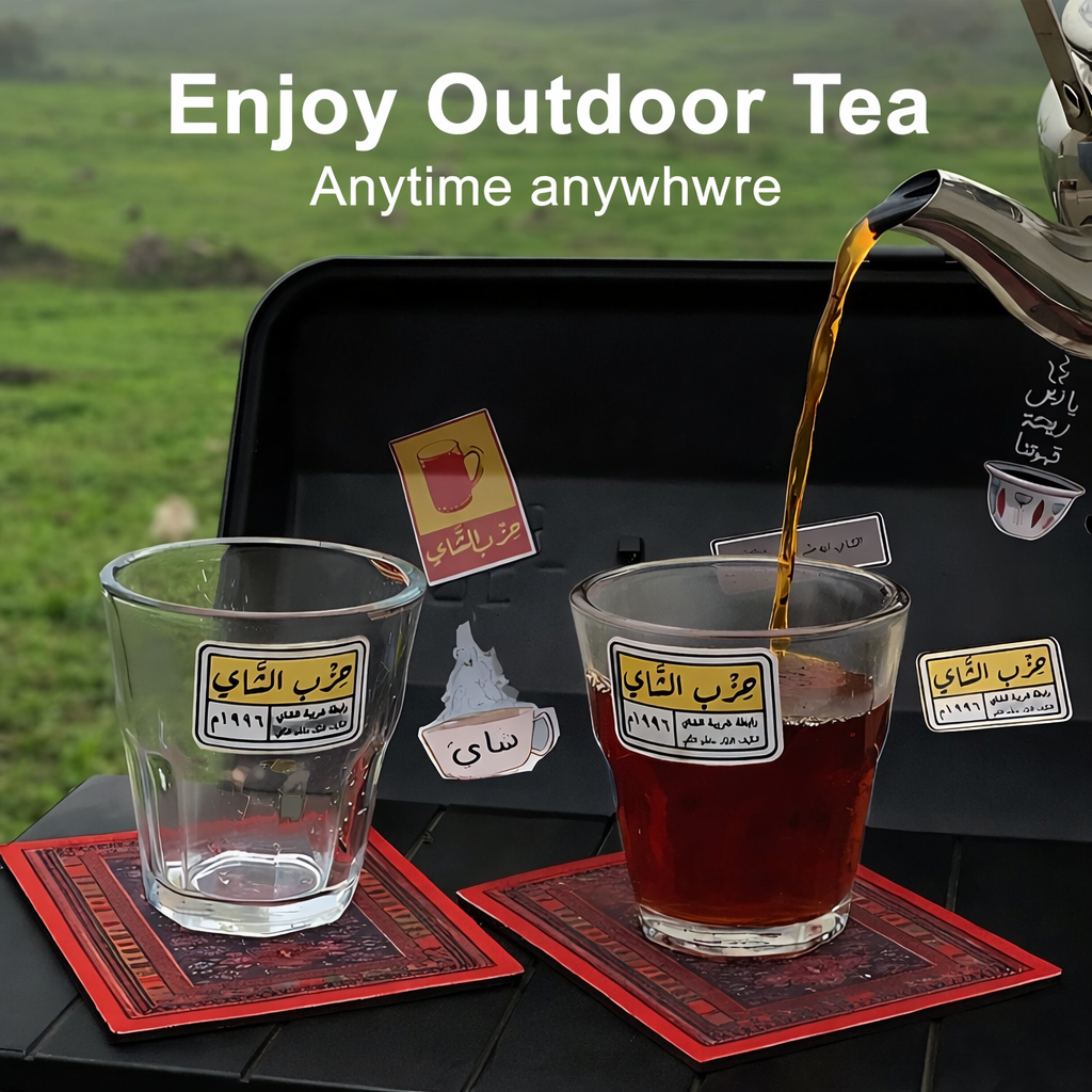 Outdoor Camping Tea Set with Stainless Steel Storage Box | Outdoor Coffee Set | SASKA Trading