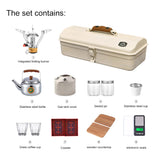 Outdoor Camping Tea Set with Stainless Steel Storage Box | Outdoor Coffee Set | SASKA Trading