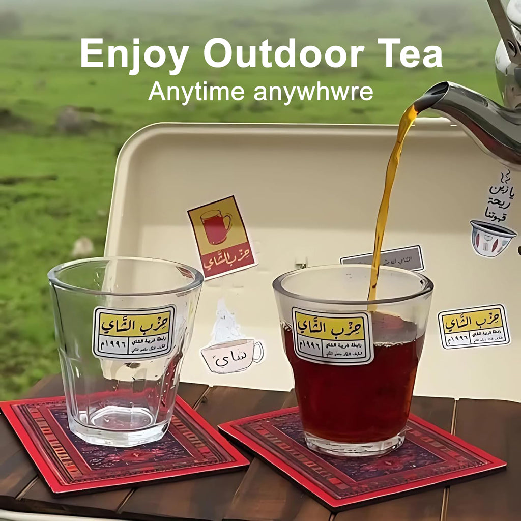 Outdoor Camping Tea Set with Stainless Steel Storage Box | Outdoor Coffee Set | SASKA Trading