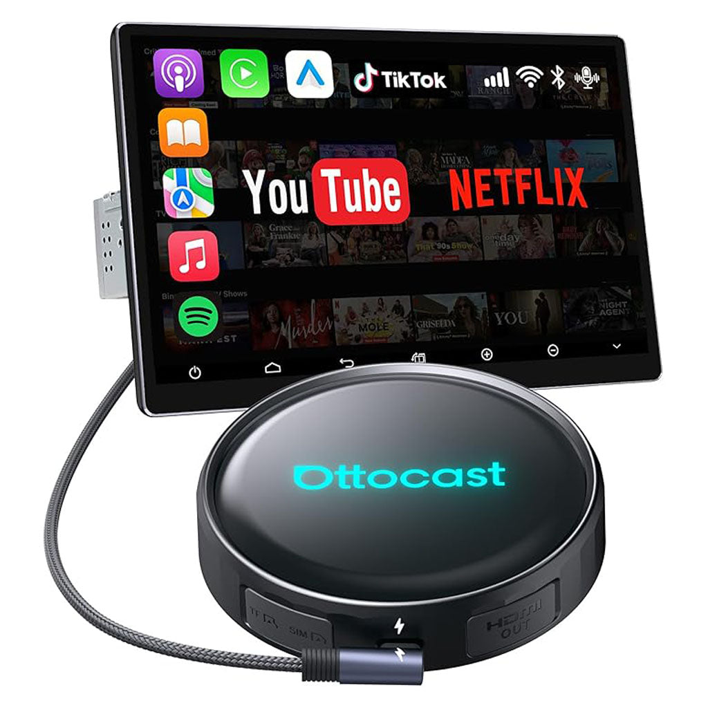 New P3 Pro CarPlay AI Box 3-in-1 Wireless CarPlay & Android Auto Adapter with Android 13 8GB+128GB HDMI Output 5G WiFi by Ottocast