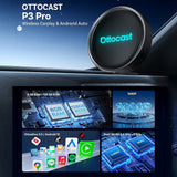 New P3 Pro CarPlay AI Box 3-in-1 Wireless CarPlay & Android Auto Adapter with Android 13 8GB+128GB HDMI Output 5G WiFi by Ottocast