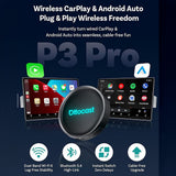 New P3 Pro CarPlay AI Box 3-in-1 Wireless CarPlay & Android Auto Adapter with Android 13 8GB+128GB HDMI Output 5G WiFi by Ottocast