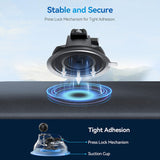 Magnetic Suction Cup Car Phone Holder P3-SUS-02 – MagSafe Compatible, Strong Vacuum Mount with 360° Rotation for iPhone & Smartphones by TELESIN