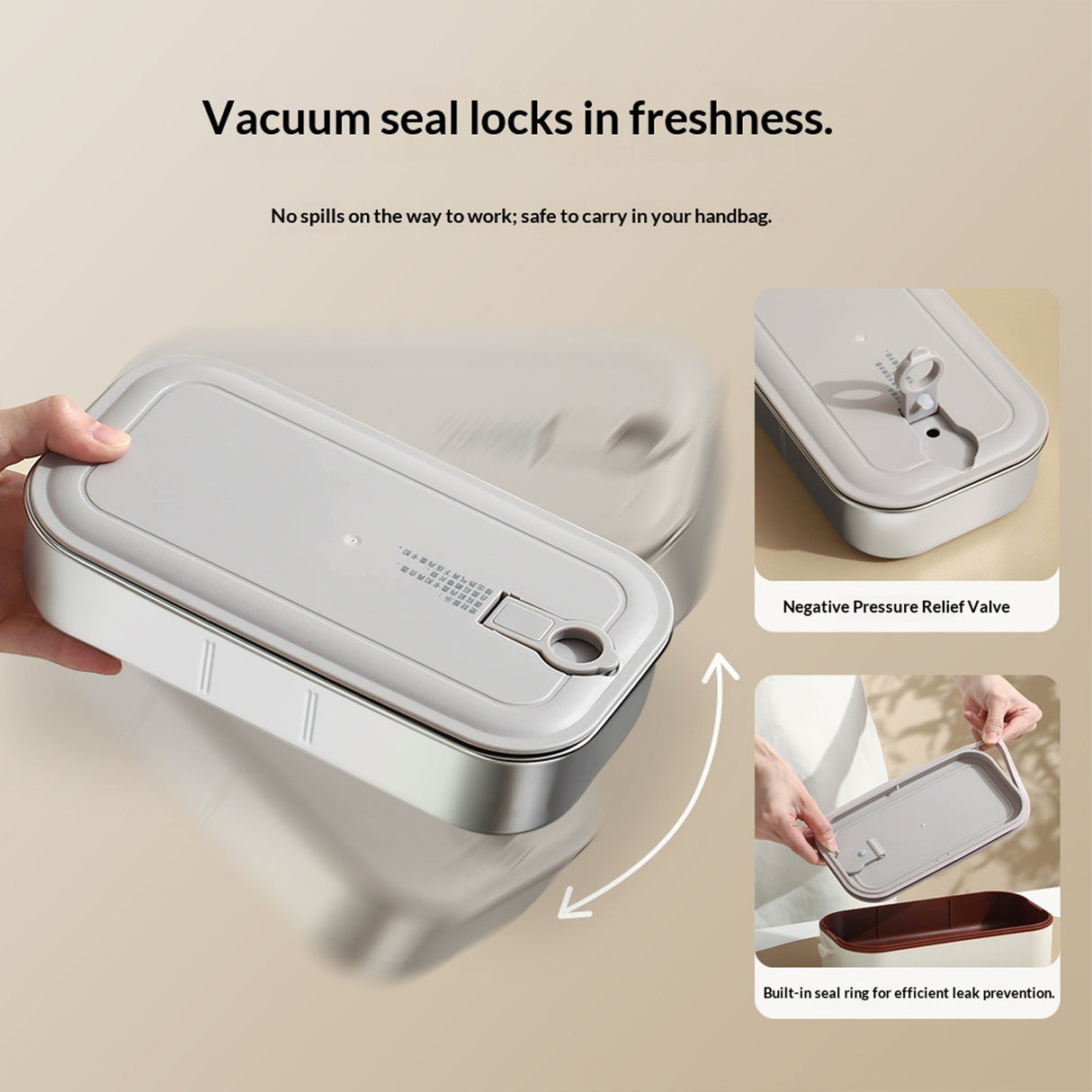 Dual Mode Electric Lunch Box 900ml 45W, Portable Food Warmer LunchMate by Porodo