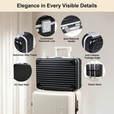Portable Makeup Case with Detachable LED Mirror and Multiple Storage Compartments by Porodo