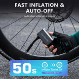 Mini Electric Bike Pump 120 PSI, Fast-Inflating Bicycle Air Compressor by dwndpump