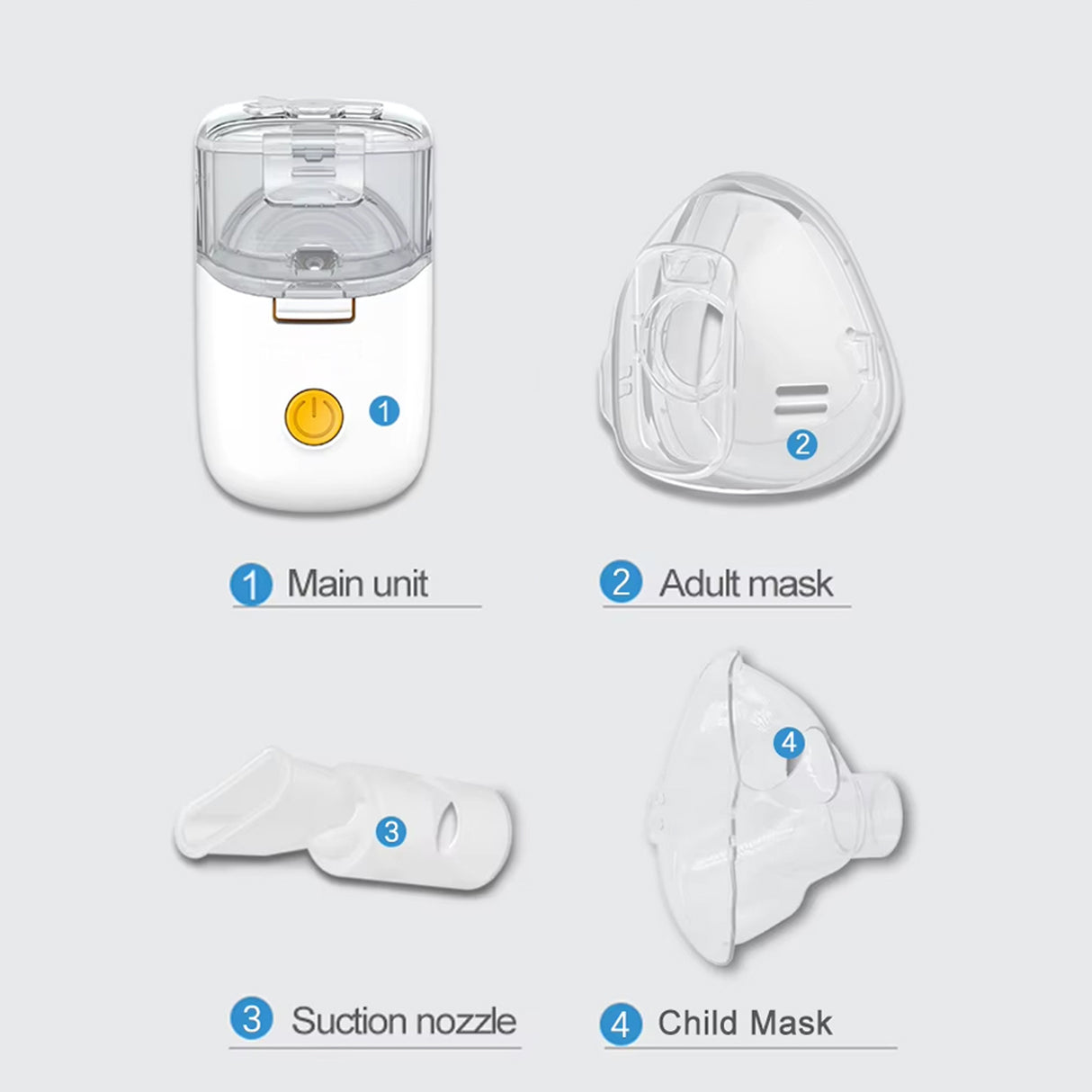 Mini Portable Mesh Nebulizer – Hands-Free & Rechargeable Inhalation Device