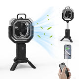 F-30P Multifunction Outdoor Camping Fan with LED Light, Remote Control, Telescopic Tripod Stand & 20000mAh Rechargeable Power Bank