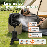 F-30P Multifunction Outdoor Camping Fan with LED Light, Remote Control, Telescopic Tripod Stand & 20000mAh Rechargeable Power Bank