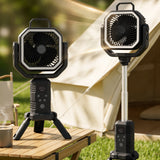 F-30P Multifunction Outdoor Camping Fan with LED Light, Remote Control, Telescopic Tripod Stand & 20000mAh Rechargeable Power Bank