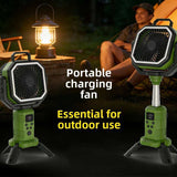 F-30P Multifunction Outdoor Camping Fan with LED Light, Remote Control, Telescopic Tripod Stand & 20000mAh Rechargeable Power Bank