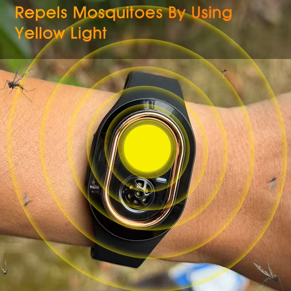 Portable Ultrasonic Mosquito Repellent Bracelet with Yellow Light, Portable Mosquito Repellent Bracelet with Yellow Light, USB Rechargeable Anti Mosquito Wristband
