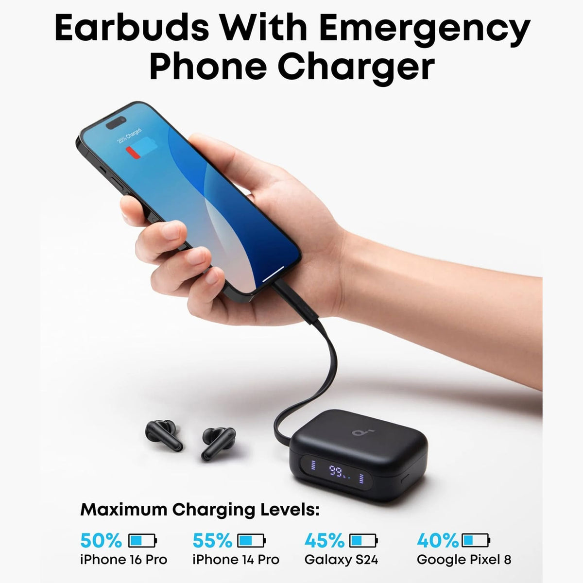 Wireless Earbuds with Build-in Portable Phone Charger P41i by soundcore